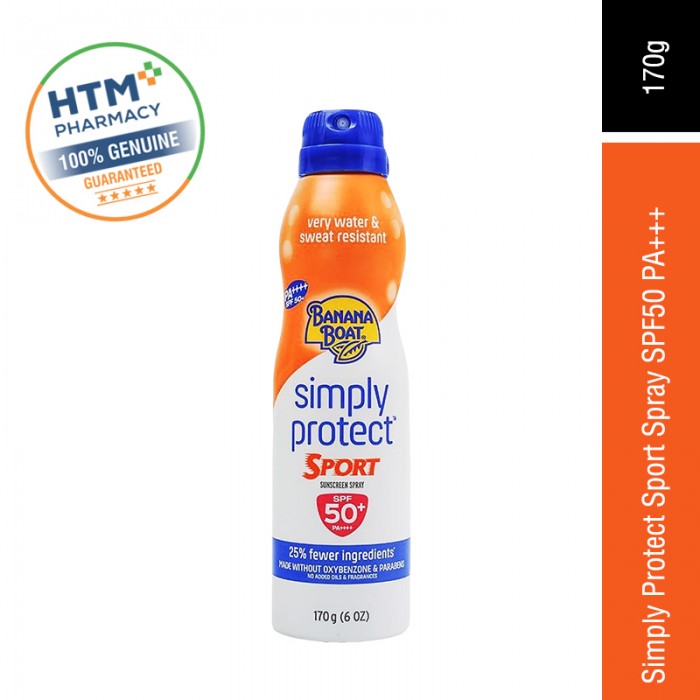 Banana Boat Simply Protect Sport SPF 50 PA++++ 90ml/3OZ