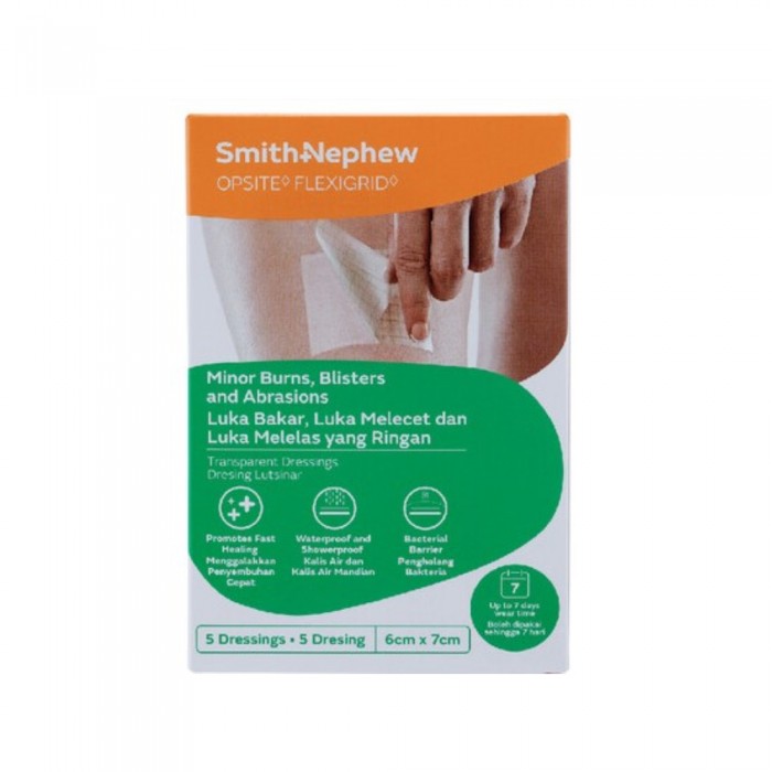 SMITH & NEPHEW OPSITE FLEXIGRID  6cm x 7cm 5's