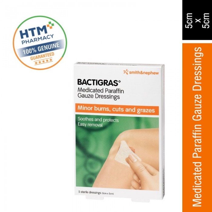 Smith & Nephew Bactigras 5CM x 5CM 5'S