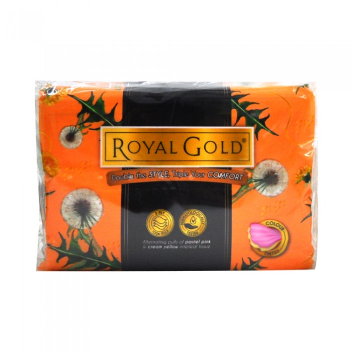 ROYAL GOLD Twin Tone 3PLY Soft Pack 3x50's Mix Colour- Tissue, Tissue Paper, 纸巾