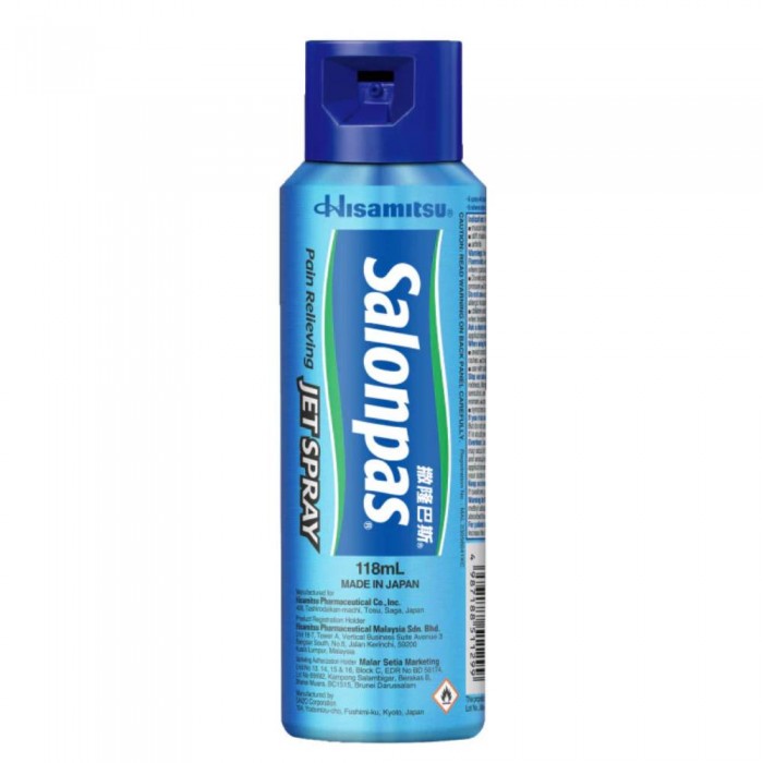 SALONPAS Jet Spray 118ml for Muscle Pain, Muscle Spray, Injury Spray
