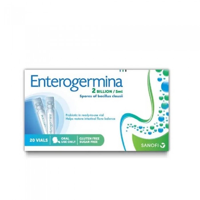 ENTEROGERMINA 20 Vials-Probiotic , Liquid, Sugar Free