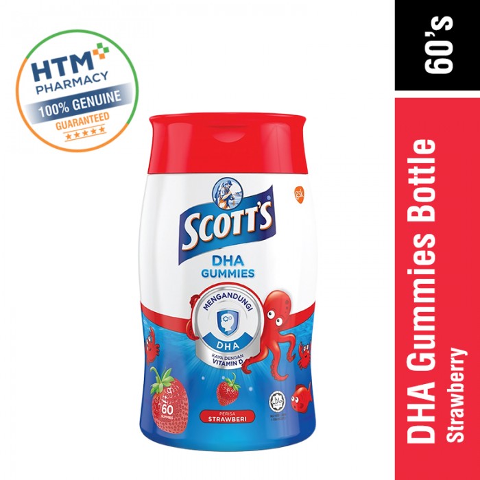 SCOTT'S DHA GUMMIES BOTTLE 60'S - STRAWBERRY