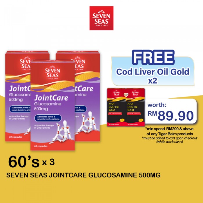 Seven Seas Jointcare Glucosamine 500mg 60's x 3