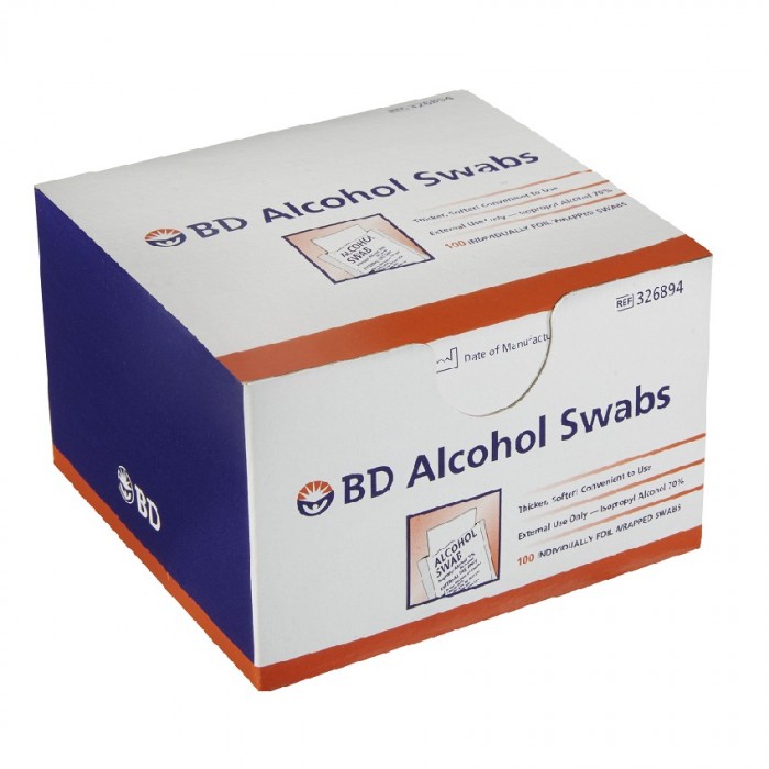 Bd Alcohol Swabs 100's