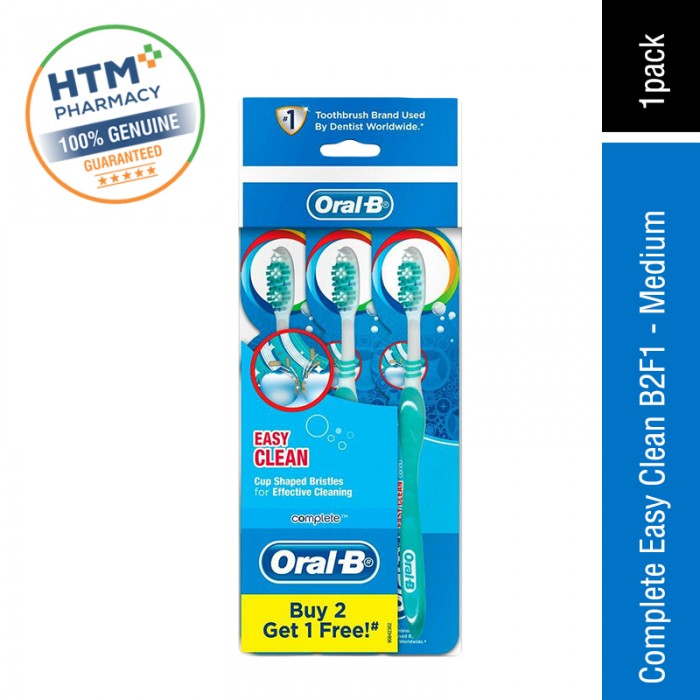 ORAL B COMPLETE EASY CLEAN MEDIUM (BUY 2 FREE 1)