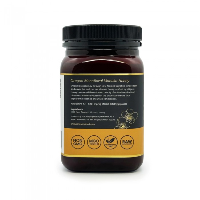 OREGAN Madu Manuka Organik Mgo 525+ 500g Organic Manuka Honey, Madu Original, Madu Asli