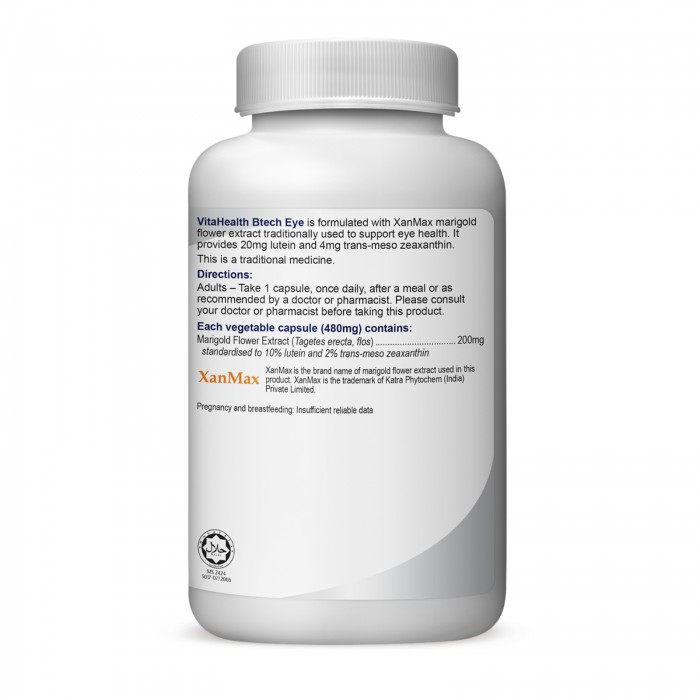 VITAHEALTH Btech Eye 60's- Eye Supplement , Lutein, Eye Health