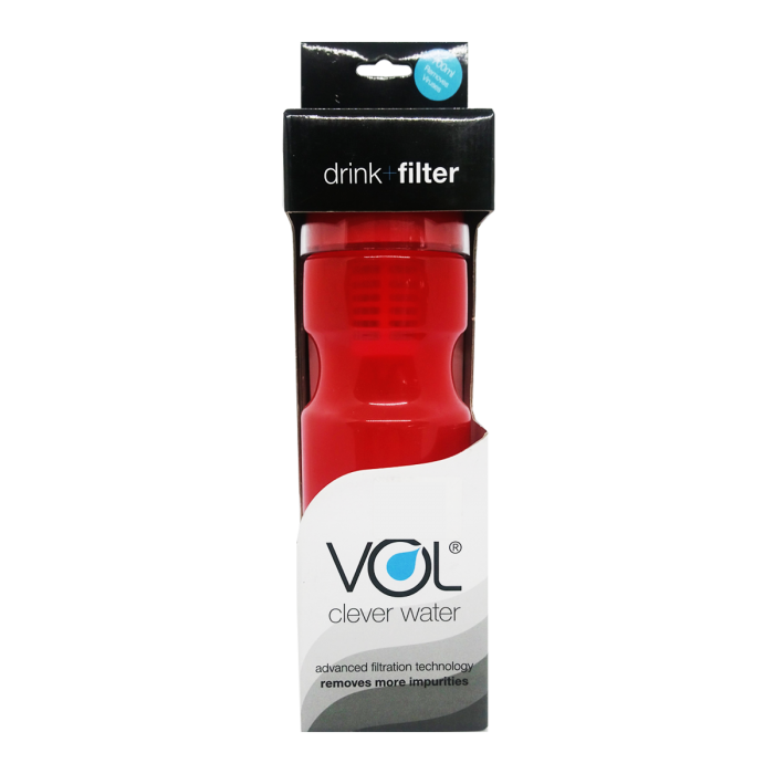 Vol Water Filter Bottle - RedVol Water Filter Travel Bottle, Hiking Bottle, Camping Bottle (水壶 / 水过滤器) - Blue