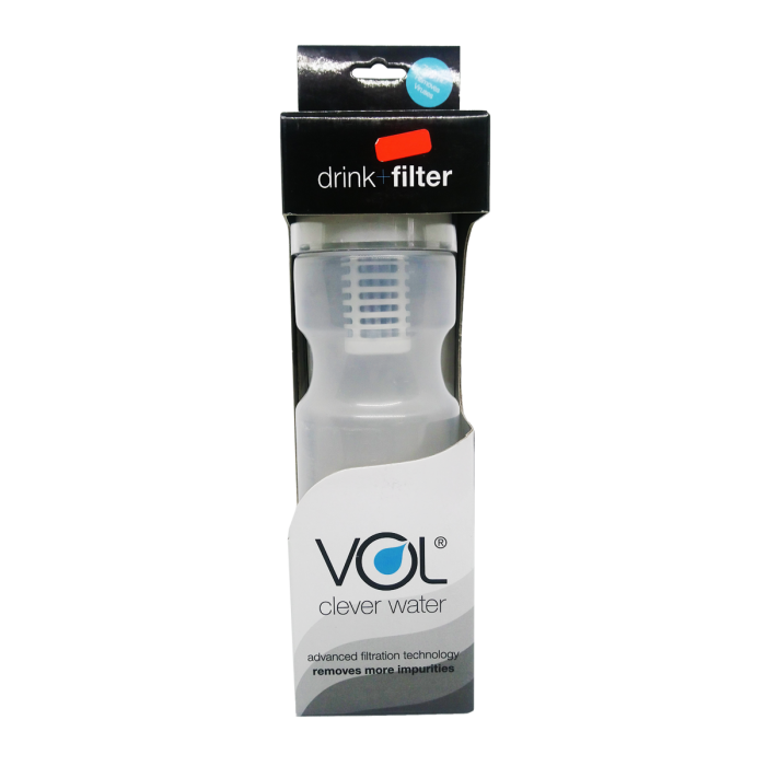 Vol Water Filter Travel Bottle, Hiking Bottle, Camping Bottle (水壶 / 水过滤器) - White