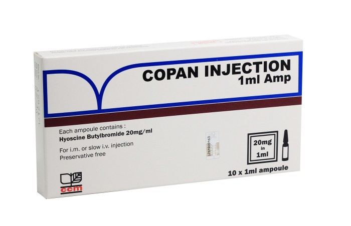 COPAN INJECTION (HYOSCINE BUTYLBROMIDE) 20MG/ML 1'S