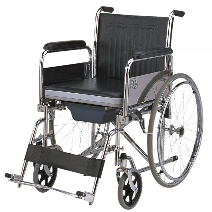 Steel Daf Commode Wheelchair 22KG - Capacity 100KG (MO681)