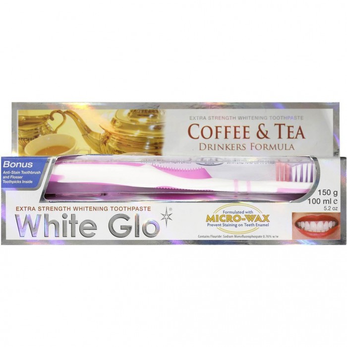 White Glo Whitening Toothpaste 150G - Coffee & Tea