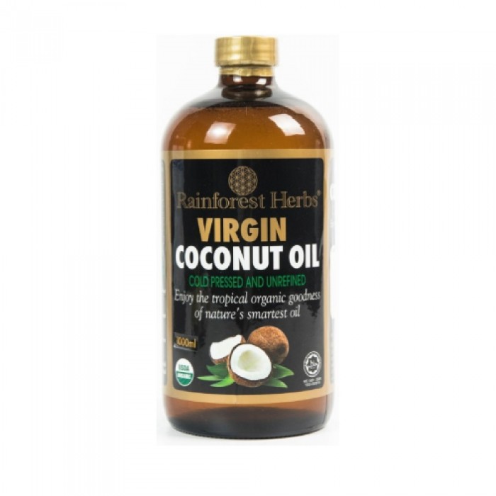 RAINFOREST Herb Extra Virgin Coconut Oil Cooking (1L), Organic Coconut Oil, Minyak Kelapa Original, 椰子油