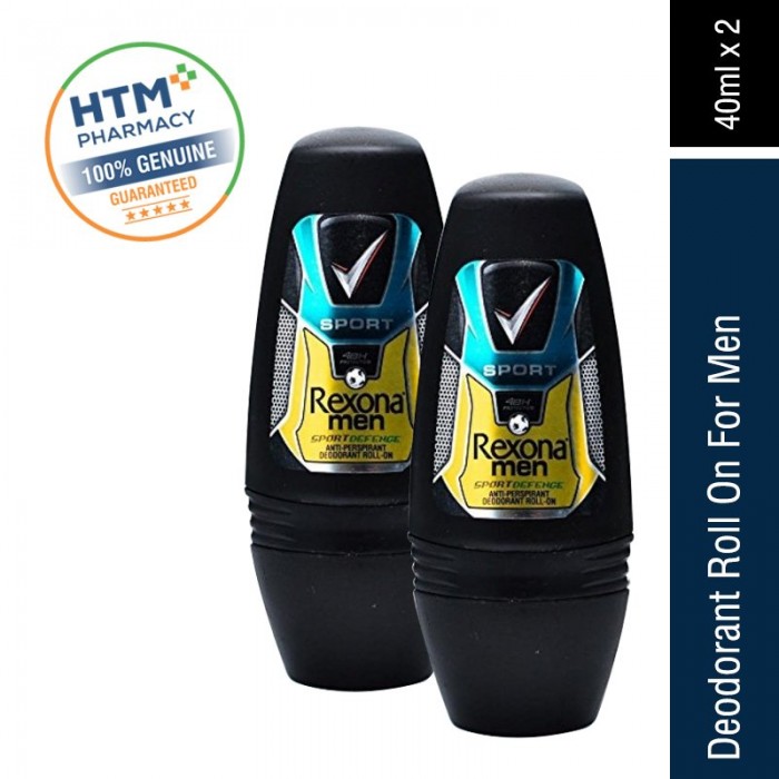 Rexona Men Roll On 40ml x 2 - Sport Defence