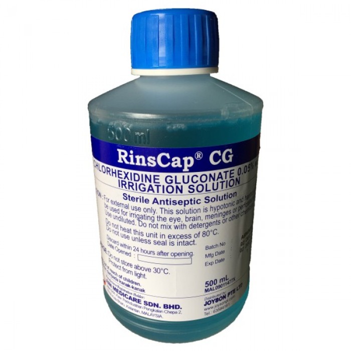 Rinscap CG Chlorhexidine Gluconate 0.05% Irrigation Solution 500ml