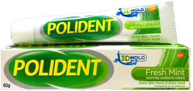 Polident Denture Adhesive Cream 60g (Fresh Mint)