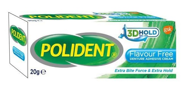 Polident Denture Adhesive Cream 20g -  Flavour  Free