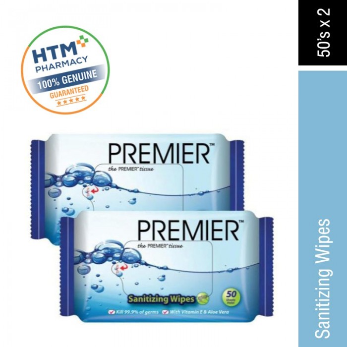 Premier Sanitizing Wipes 50'S X 2