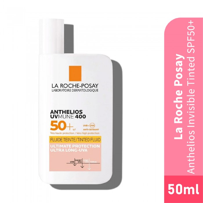 LA ROCHE POSAY Anthelios UVMune 400 Invisible Tinted SPF 50+ Sunscreen 50ml - High UV Protection Sunscreen SPF 50 防曬霜