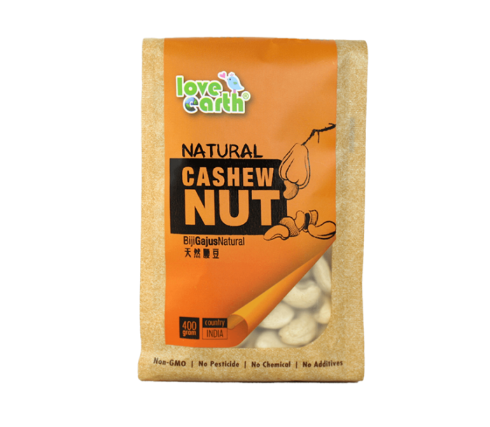 Love Earth Light Roasted Natural Raw Cashew Nut 400g