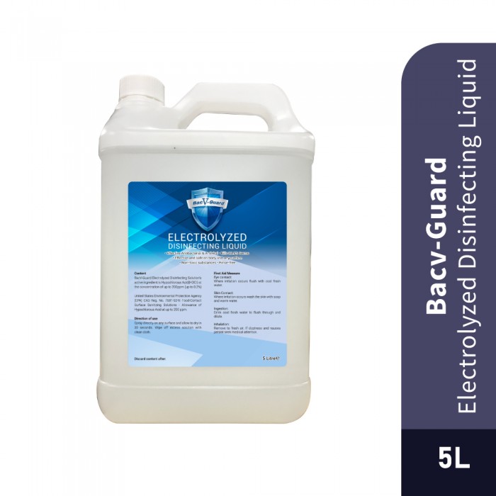 BACV-GUARD Electrolyzed Disinfecting Liquid 5L-Liquid, Disinfecting Liquid ，消毒液