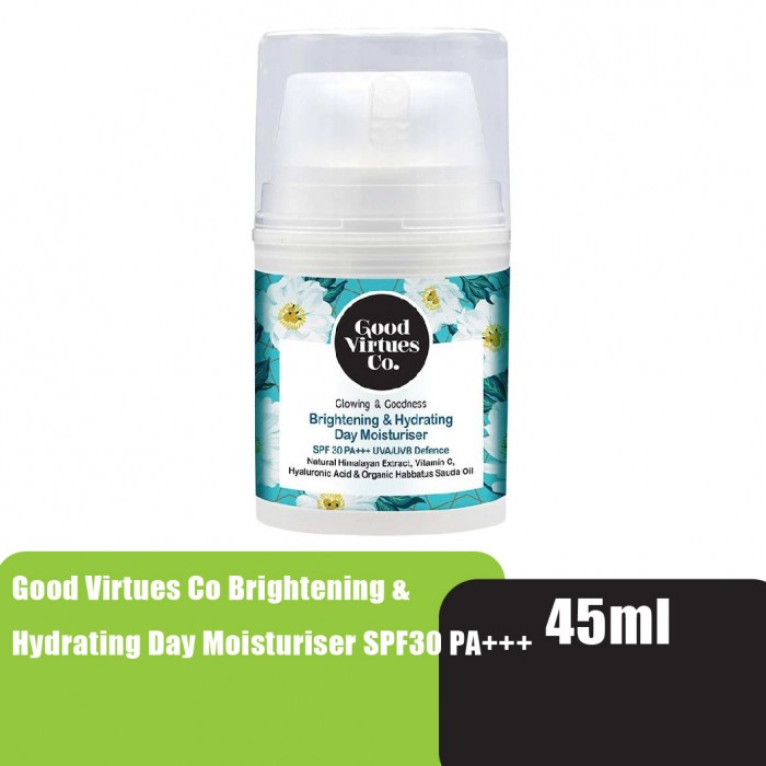 Good Virtues Co Brightening & Hydrating Day Moisturiser Spf30 Pa+++ Uva/Uvb Defence 45ml