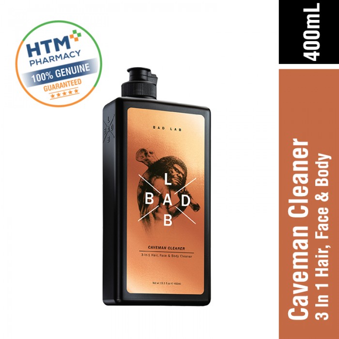 Bad Lab Caveman Cleaner 3-in-1 Hair, Face Body Shampoo 400ml