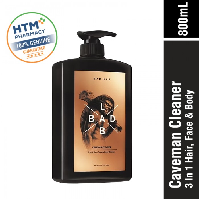 Bad Lab Caveman Cleaner 3-in-1 Hair, Face Body Shampoo 800ml