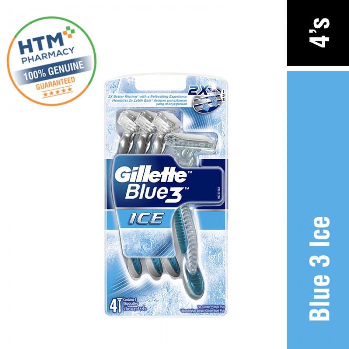 GILLETTE BLUE 3 ICE 4'S