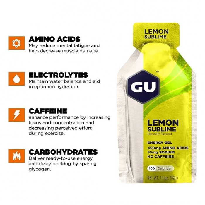 [HTM Online Exclusive] GNC Gu Energy Gel 32g - Lemon Sublime