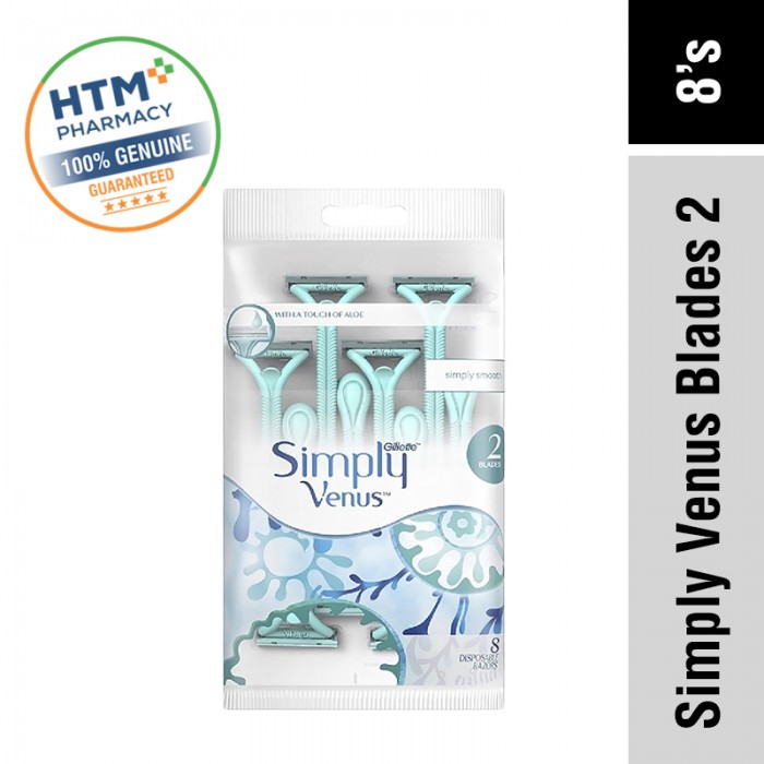 Gillette Simply Venus Blades 2 Disposable Razor 8's