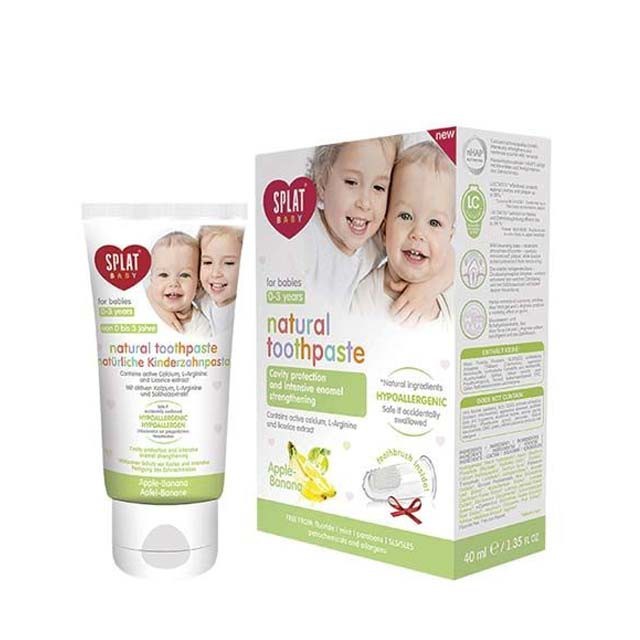 Splat Baby Apple & Banana Toothpaste With Silicon Fingerbrush - 40ml