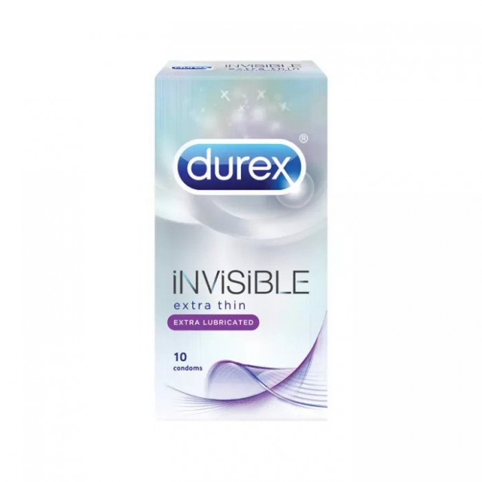 Durex Invisible Extra Thin Extra Lubricated 10'S