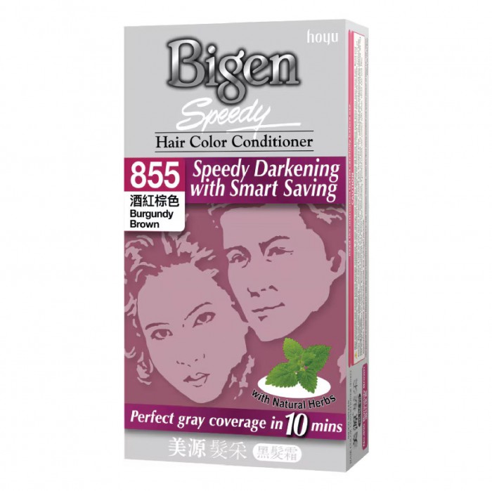 BIGEN Hair Color Conditioner 855 Burgundy Brown - Bigen Burgundy Brown Hair Color 美源 染发剂 染发膏