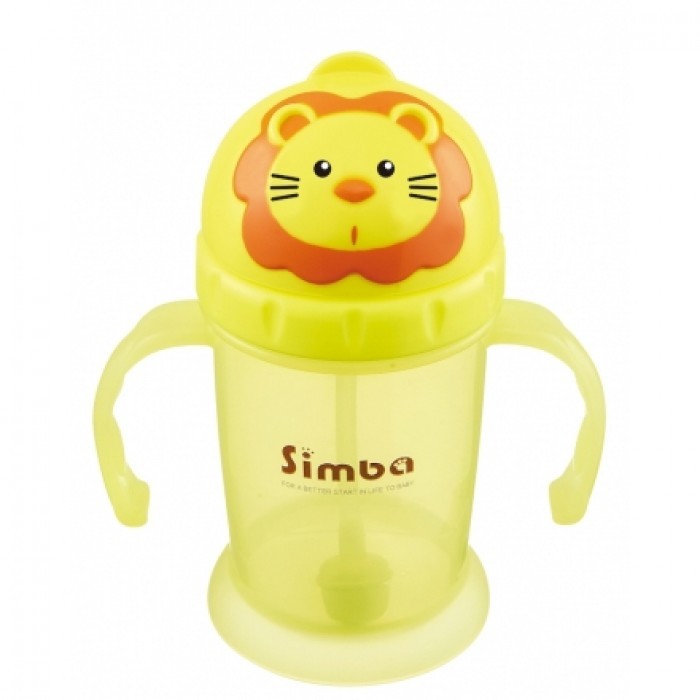 SIMBA Flip-it Straw Training Cup Yellow 240ml - Baby Feeding , Training Cup Baby , Baby Accessories