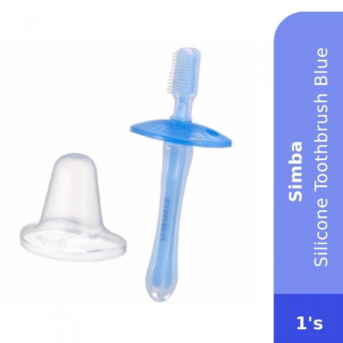 SIMBA Silicone Toothbrush Blue - Baby Accessories, Silicone Toothbrush, Toothbrush