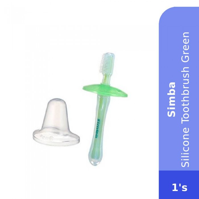 SIMBA Silicone Toothbrush Green - Baby Accessories, Silicone Toothbrush, Toothbrush