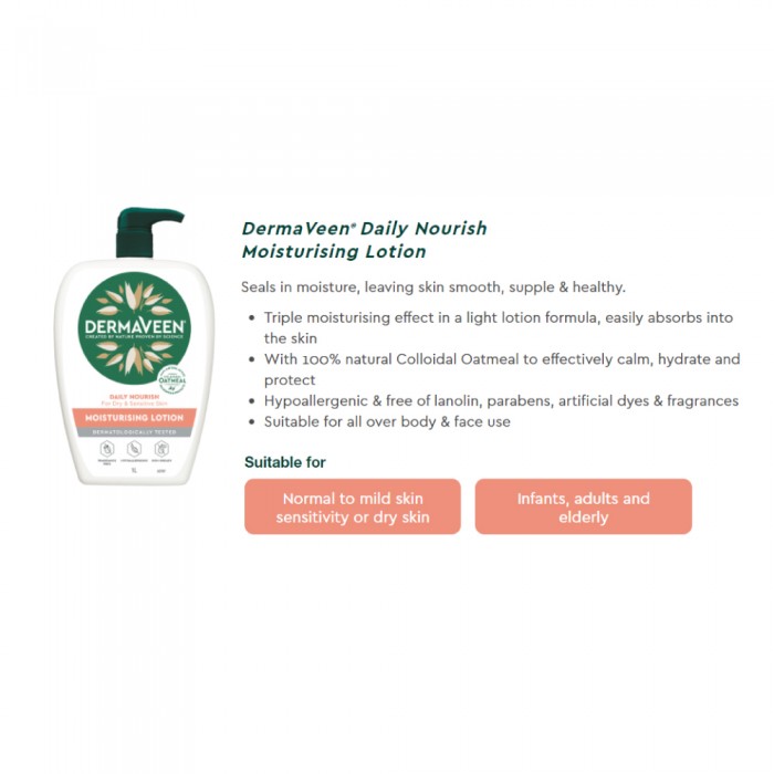 DERMAVEEN MOISTURISING LOTION 500ML