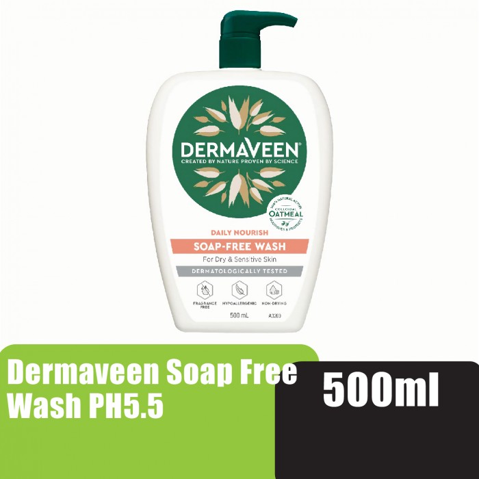 DERMAVEEN SOAP FREE WASH PH5.5 500ML