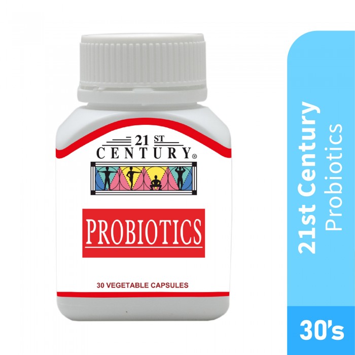 21ST CENTURY Probiotics 30's for Digestive, Gastrointestinal Health with Probiotic Prebiotic, Probiotic Supplement