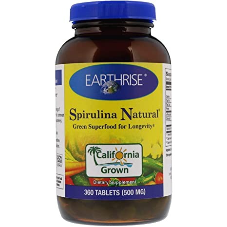 Earthrise Spirulina Natural 500mg 180's