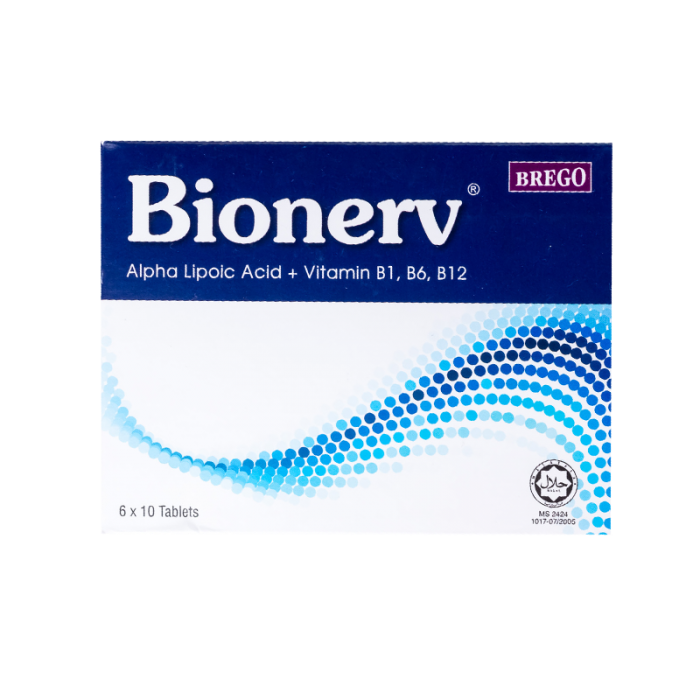 Bionerv Alpha Lipoic Acid & Vitamin B 60’s – Advanced Nerve Health Support