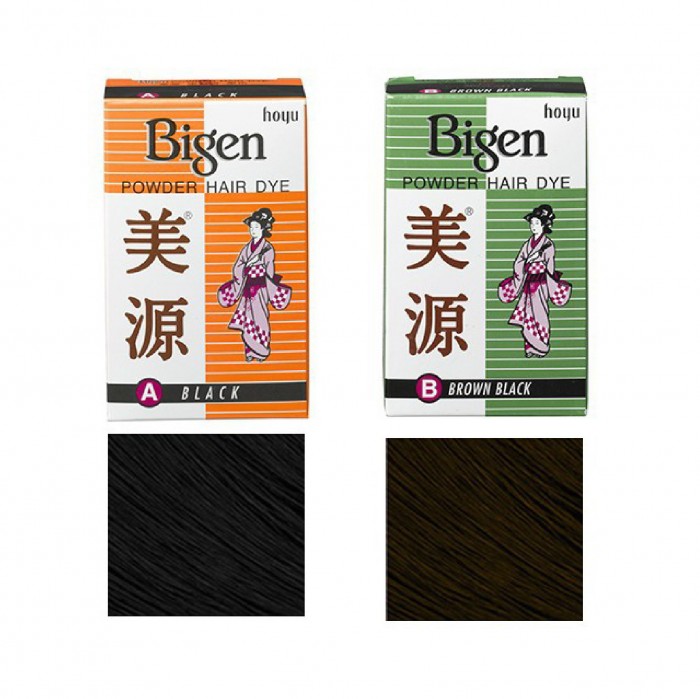 BIGEN Hair Powder Dye Black A 6g - Powder Rambut Color Powder Black Hair Color 染发剂 / 美源 染發劑
