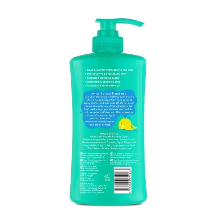 Suu Balm Kids Dual Soothing & Moisturising Head To Toe Wash 420ml