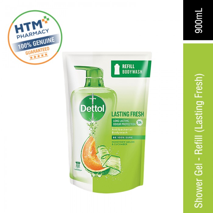 DETTOL SHOWER GEL 900ML (REFILL) - LASTING FRESH