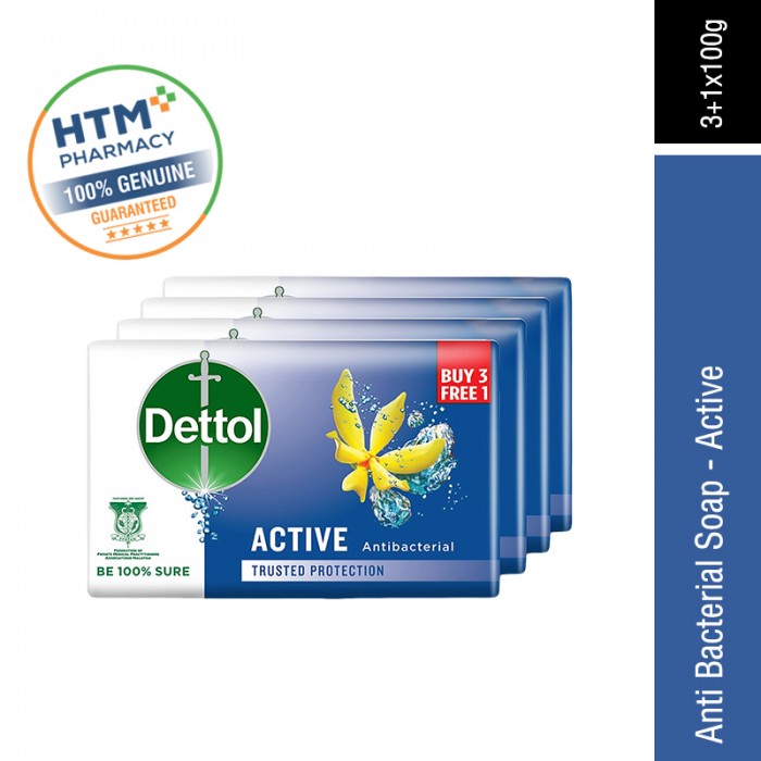 DETTOL SOAP 3+1 x 105G - ACTIVE