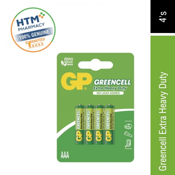 GP BATTERY Greencell Ehd AAA 4's