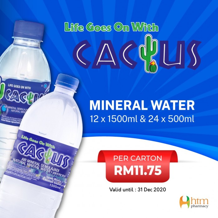 CACTUS MINERAL WATER 500ML x 24