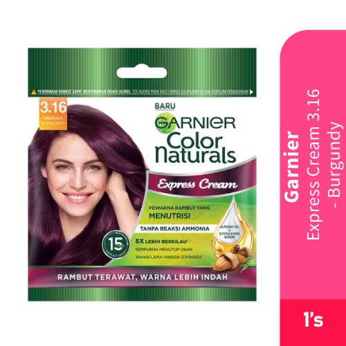 GARNIER Hair Color Natural Cream Burgundy - Hair Colour Cream, Burgundy Hair Colour , 染发剂